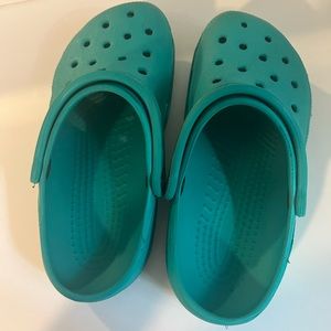 Turquoise Womens Crocs- size 6